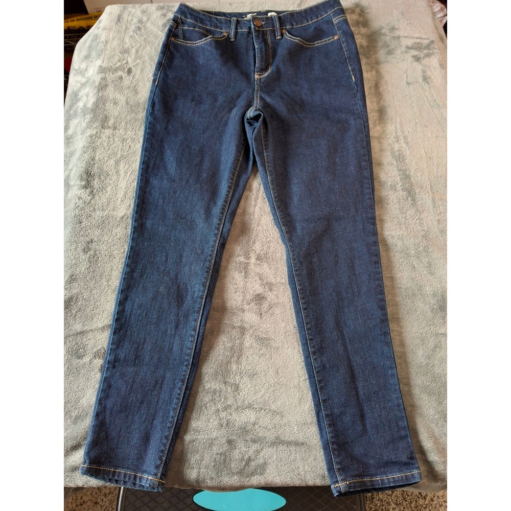 Seven7 Womens High Rise Skinny Jeans Dark Wash Denim Slim Fit Indigo Sz 6‎
